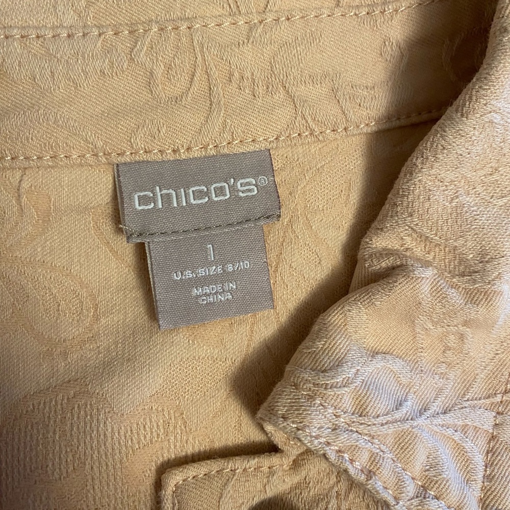 Chico's Beige Floral Pattern Blouse - Picture 11 of 15